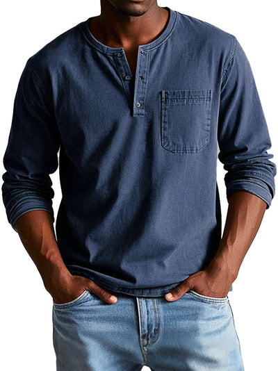Hommes -  Chemise Vintage - Coton - Coupe classique - Style décontracté