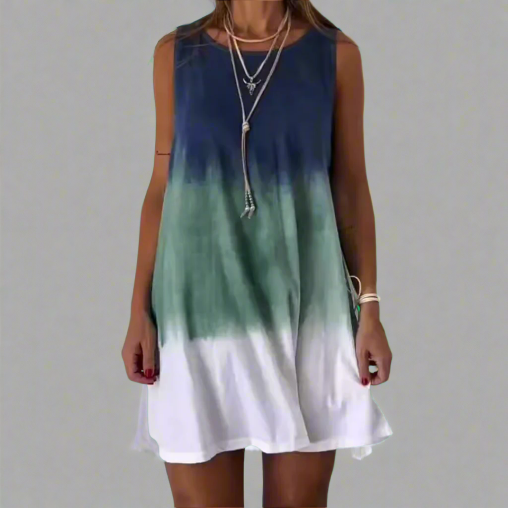 Welflinde | Robe mini tendance avec effet Tie-Dye