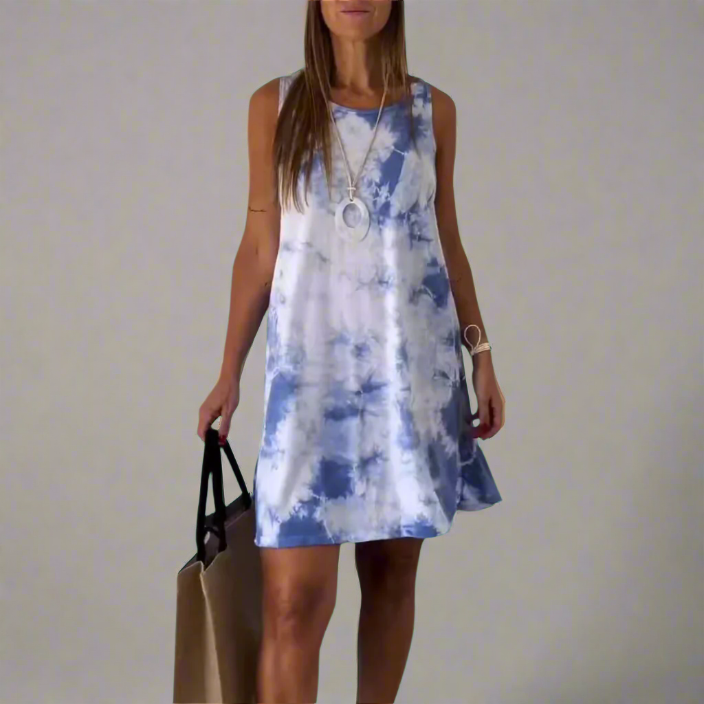 Welflinde | Robe mini tendance avec effet Tie-Dye