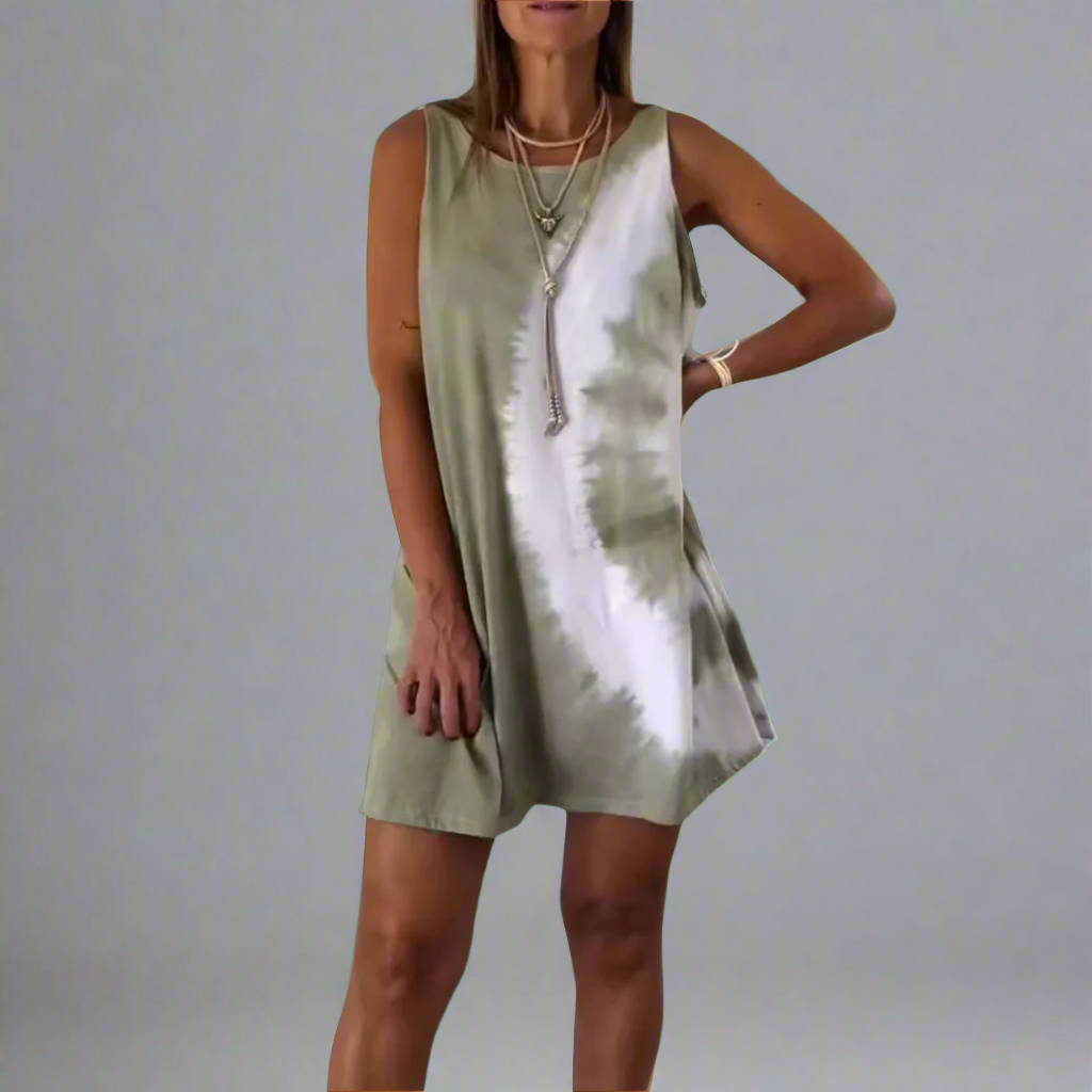 Welflinde | Robe mini tendance avec effet Tie-Dye