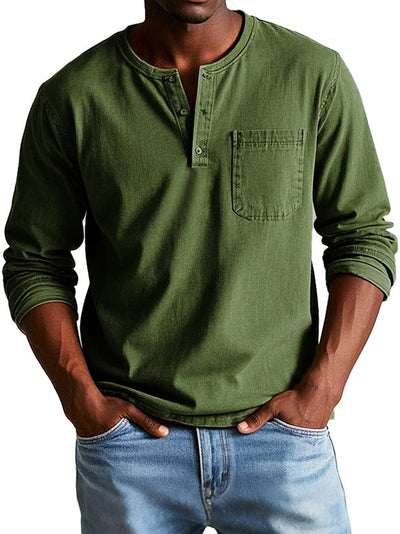 Hommes -  Chemise Vintage - Coton - Coupe classique - Style décontracté