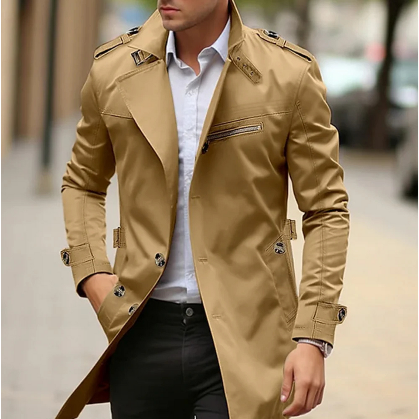 Wilfried | Homme Manteau | Tissu Déperlant et Protection Anti-Pluie