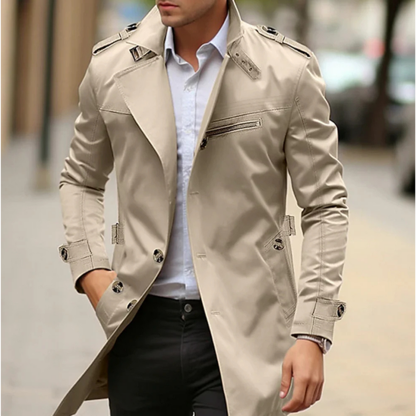Wilfried | Homme Manteau | Tissu Déperlant et Protection Anti-Pluie
