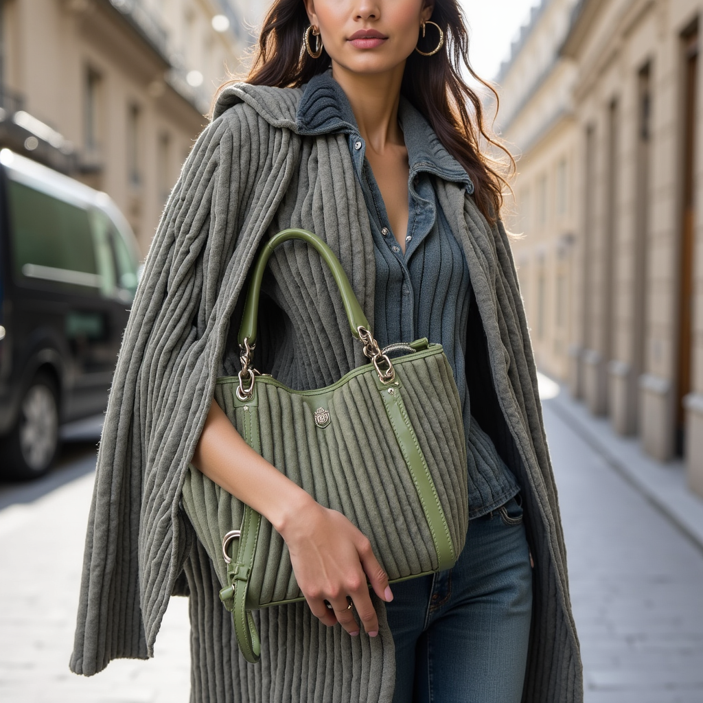 ALIX | Sac fourre-tout en velours côtelé
