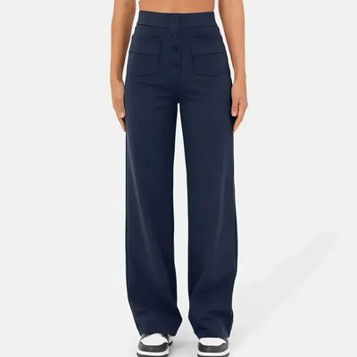 Alaina | Femme Pantalon Taille Haute | Extensibilité et Style Décontracté
