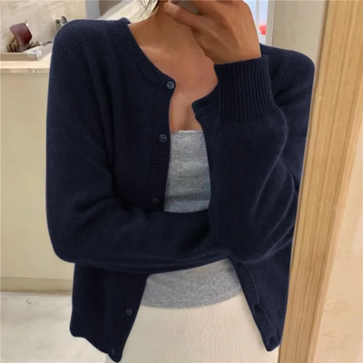 Agnès – Gilet Tricoté Uni Pour Femmes, Parfait Pour Un Usage Quotidien