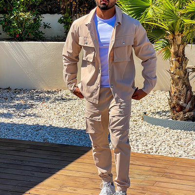 Adrian – herren-cargo-outfit (hemd und hose)