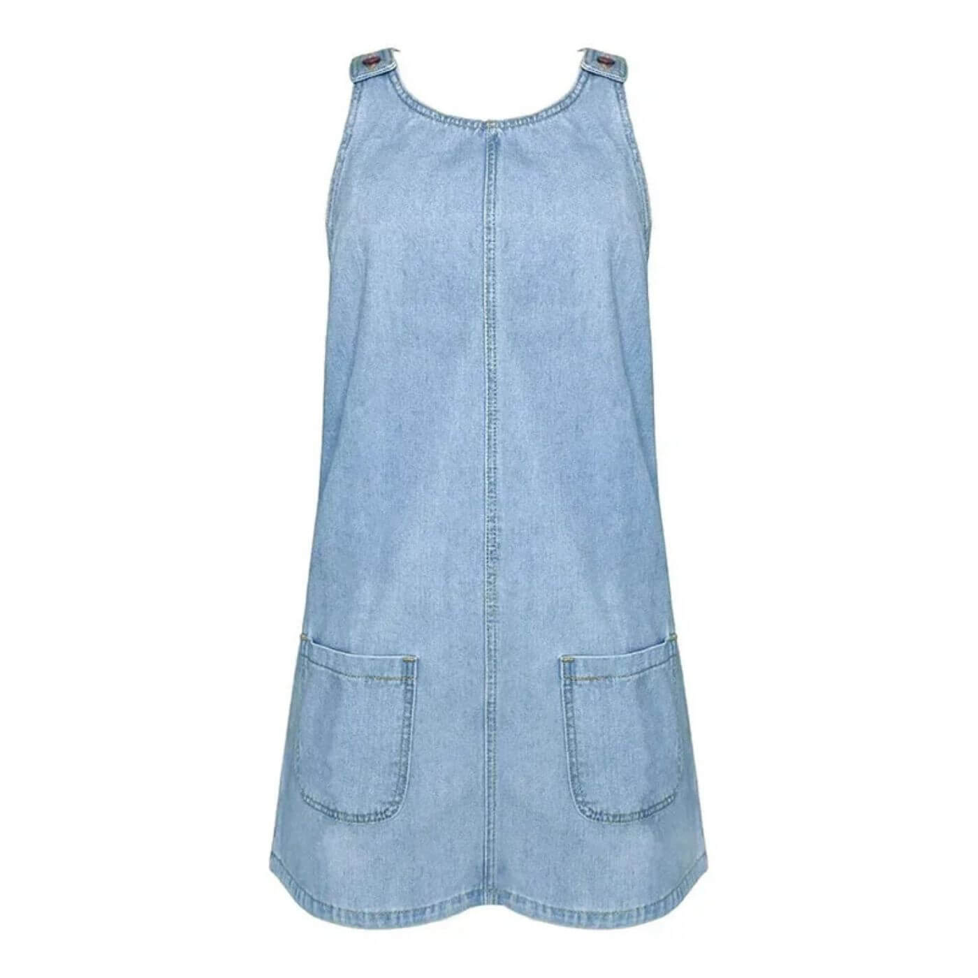 Aline™ – Robe en Jean Sans Manches Confortable