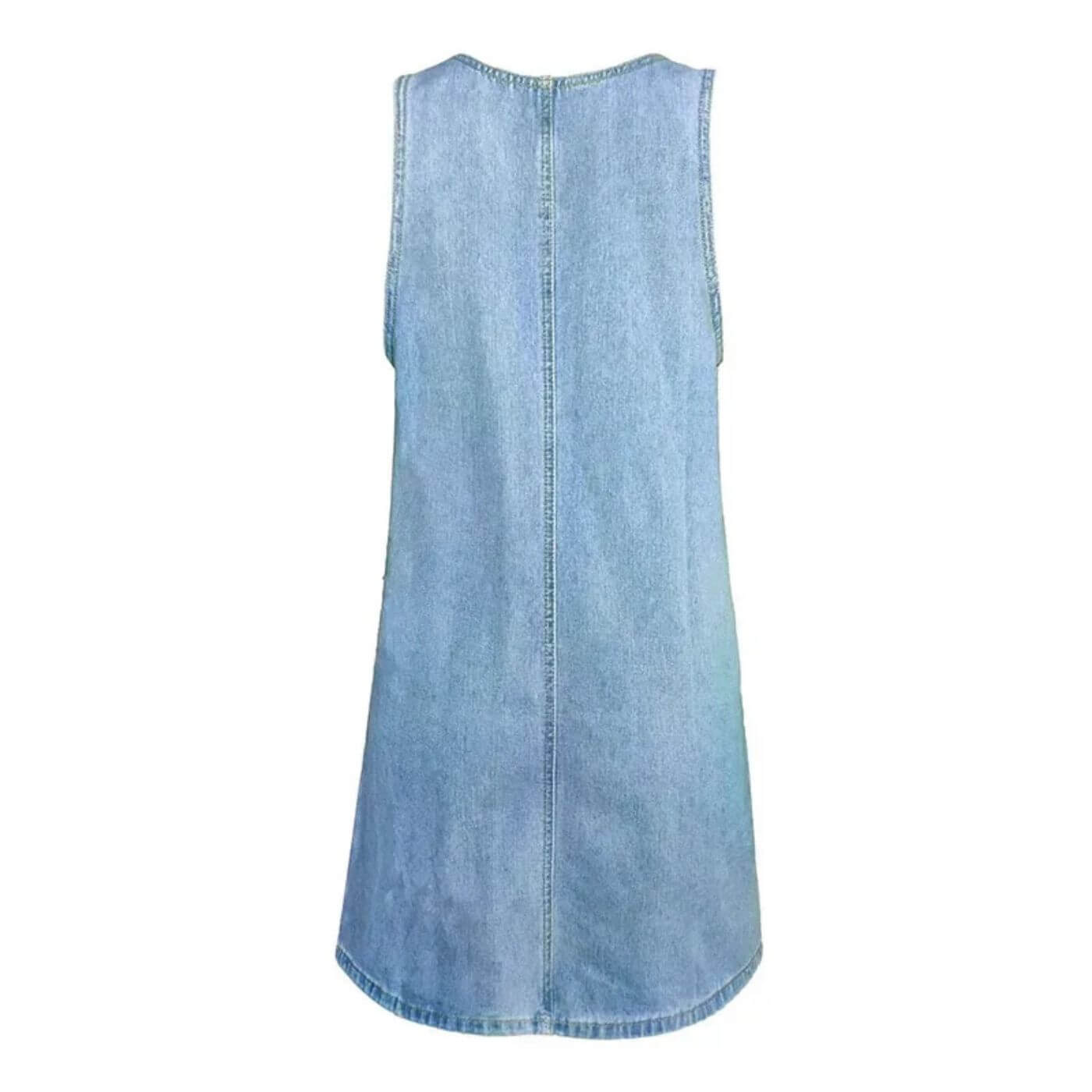 Aline™ – Robe en Jean Sans Manches Confortable