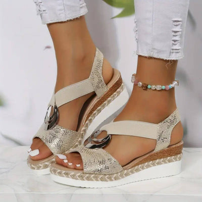 Alizée™ – Sandales Orthopédiques Compensées Confortables