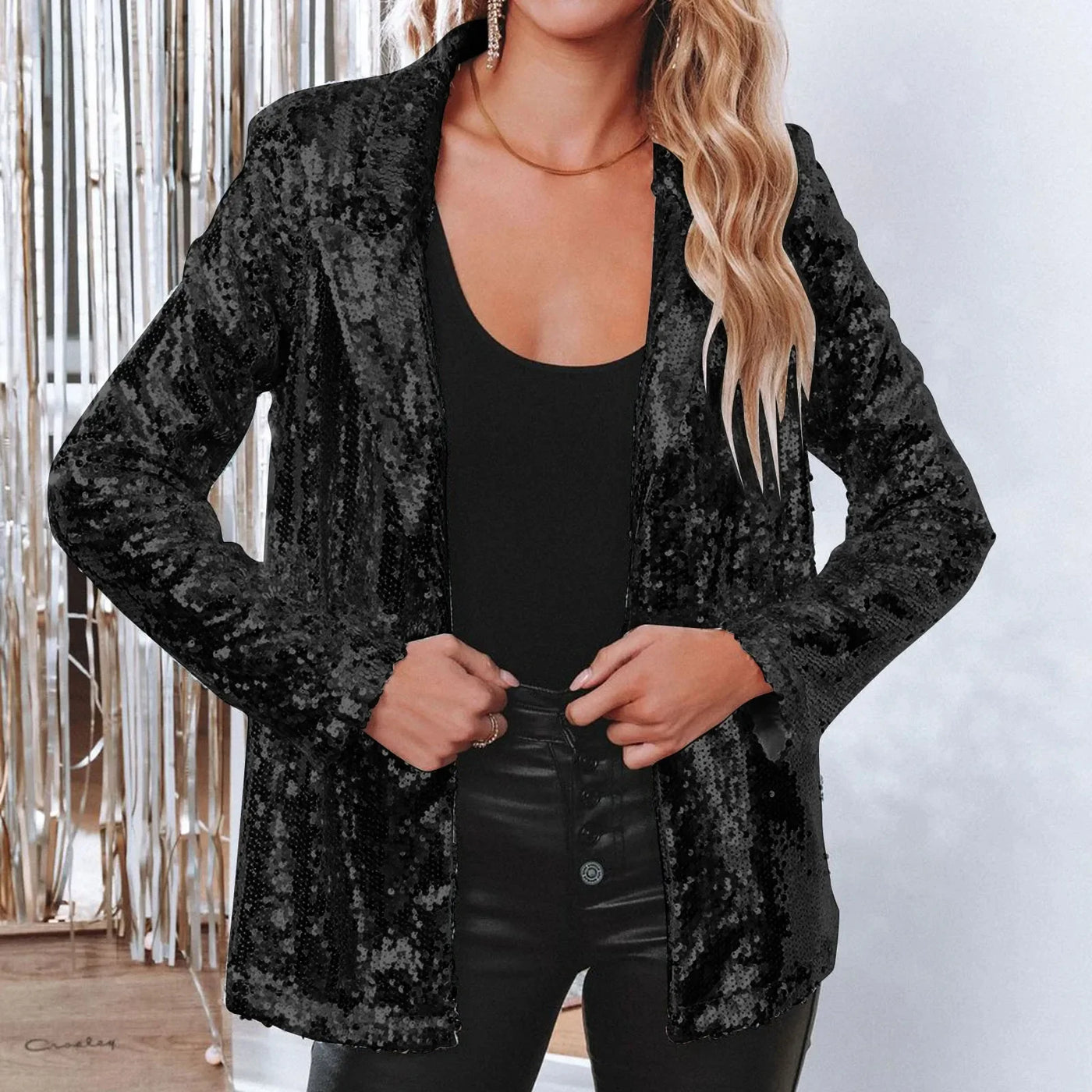 Angelia | Blazer étincelant chic pour Femme