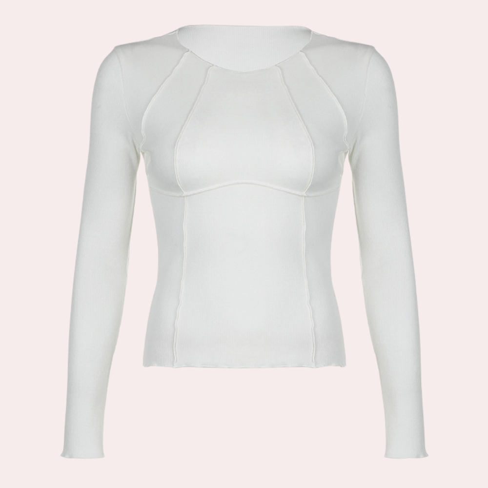 Wilma - Top À Manches Longues Simple Pour Femme