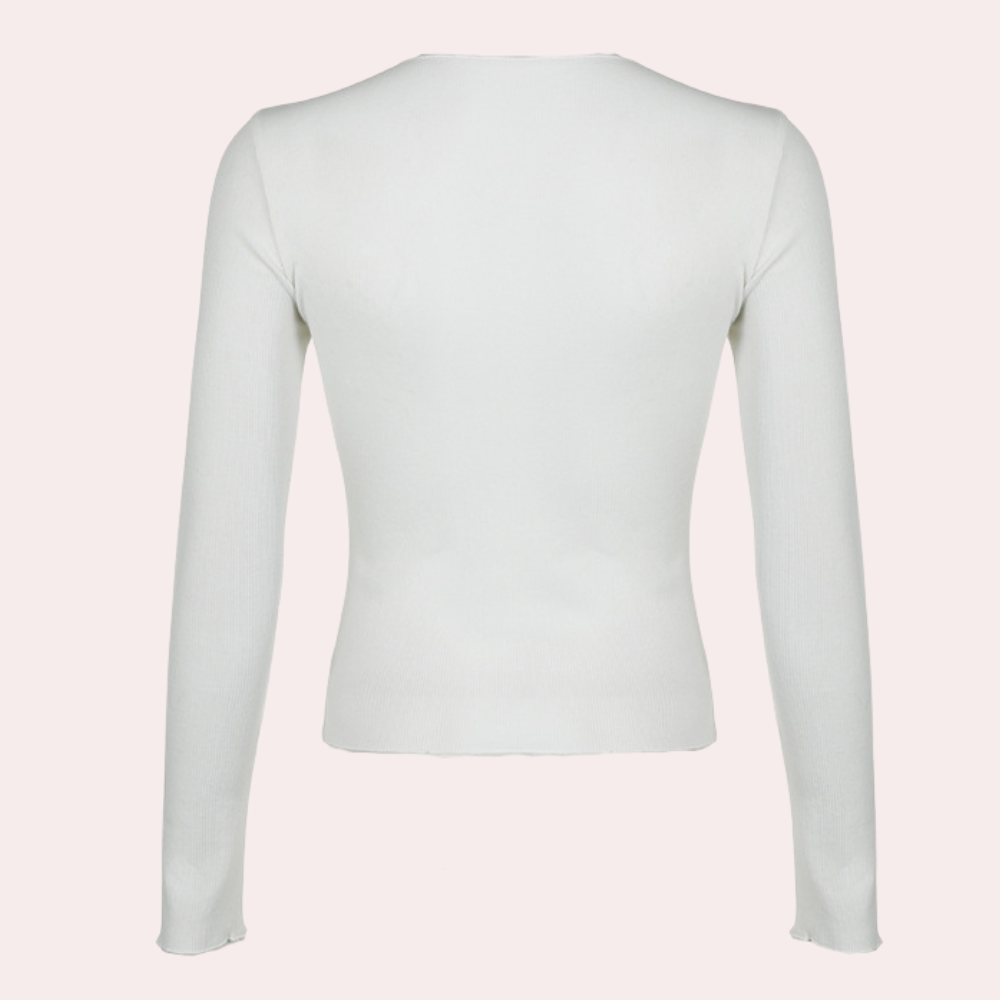 Wilma - Top À Manches Longues Simple Pour Femme