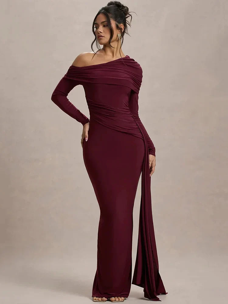 Glenda | Élégante Robe de Soirée Drapée pour Femmes