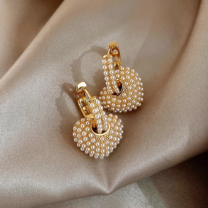 Yuli Hjärta Boucles d'oreilles en perles
