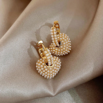 Yuli Hjärta Boucles d'oreilles en perles