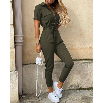 Zara – Combinaison utilitaire décontractée avec ceinture et jambes ajustées