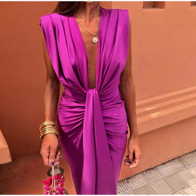 VIVIENNE | Élégante Robe de Soirée à Décolleté Audacieux