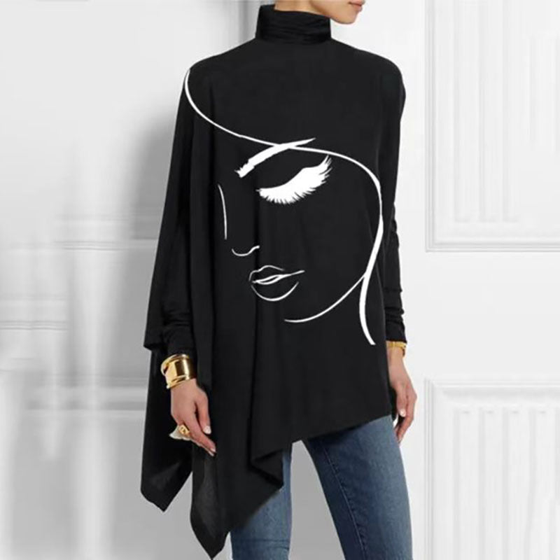 Alice - Robe À Col Roulé Élégante Avec Imprimé Pour Femme