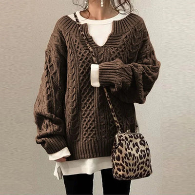 WINTER WARMTH | Classic Cable Knit Sweater