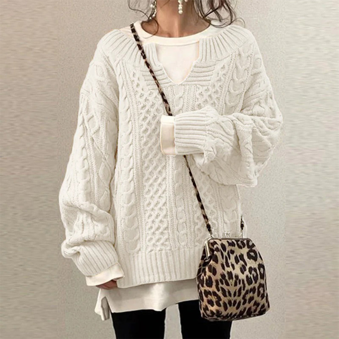 WINTER WARMTH | Classic Cable Knit Sweater