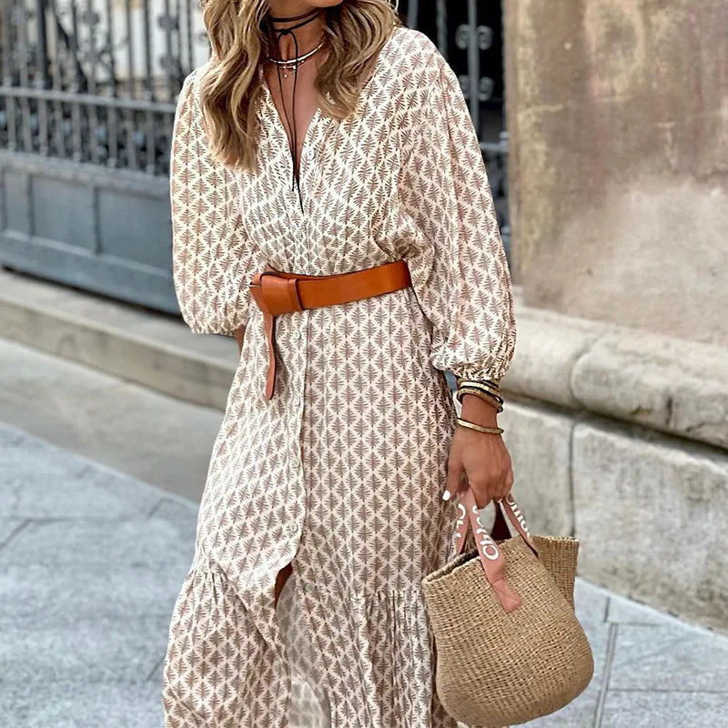 Rhoda | Robe Maxi Élégante Imprimée pour Femmes
