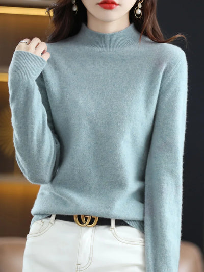 Margaux – Pull chaud col montant pour femme