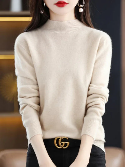 Margaux – Pull chaud col montant pour femme