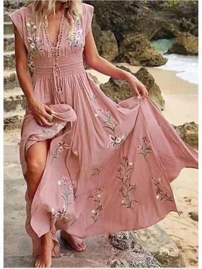 Zora | Robe maxi brodée