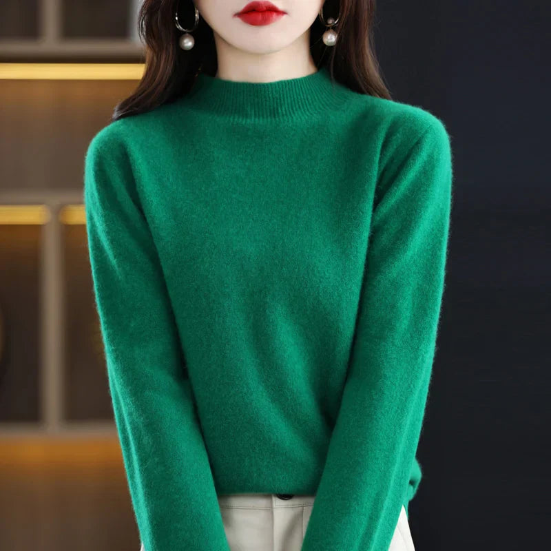 Margaux – Pull chaud col montant pour femme