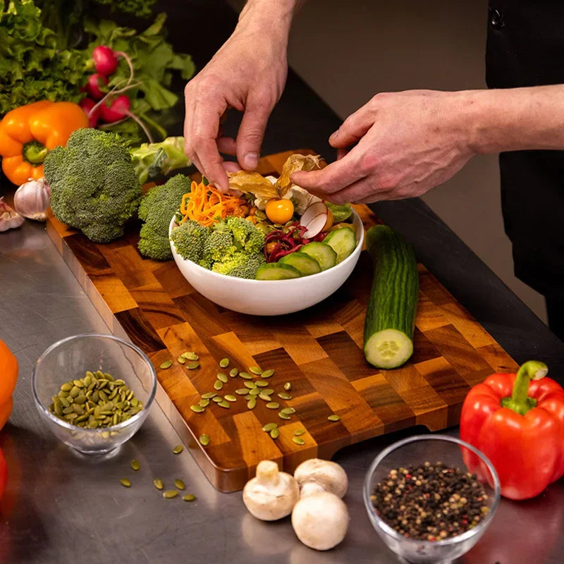 WoodCraft – Planche à découper durable en deux parties pour la cuisine