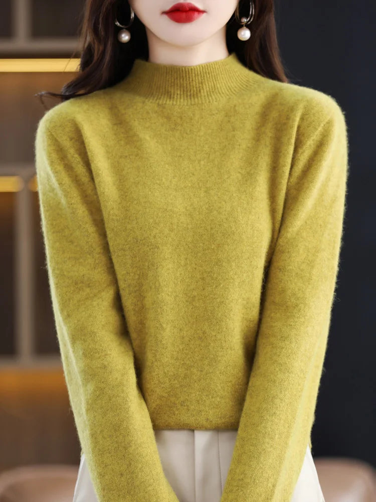 Margaux – Pull chaud col montant pour femme