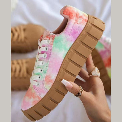 Adèle - Femme Sneakers Tendance Multicolores