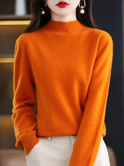 Margaux – Pull chaud col montant pour femme