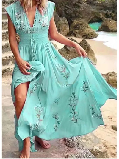 Zora | Robe maxi brodée