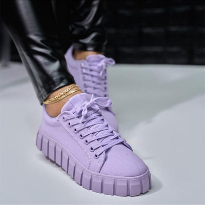 Adèle - Femme Sneakers Tendance Multicolores