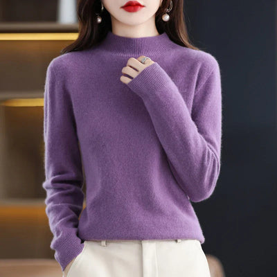 Margaux – Pull chaud col montant pour femme
