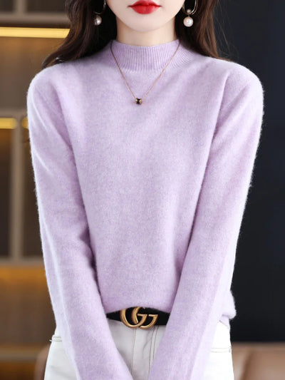 Margaux – Pull chaud col montant pour femme