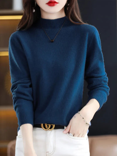 Margaux – Pull chaud col montant pour femme