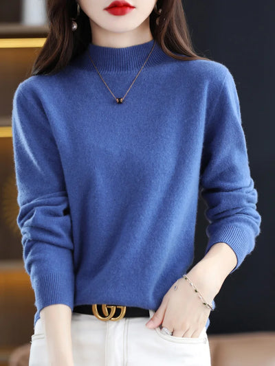 Margaux – Pull chaud col montant pour femme