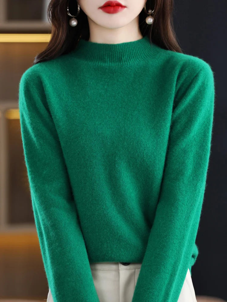 Margaux – Pull chaud col montant pour femme
