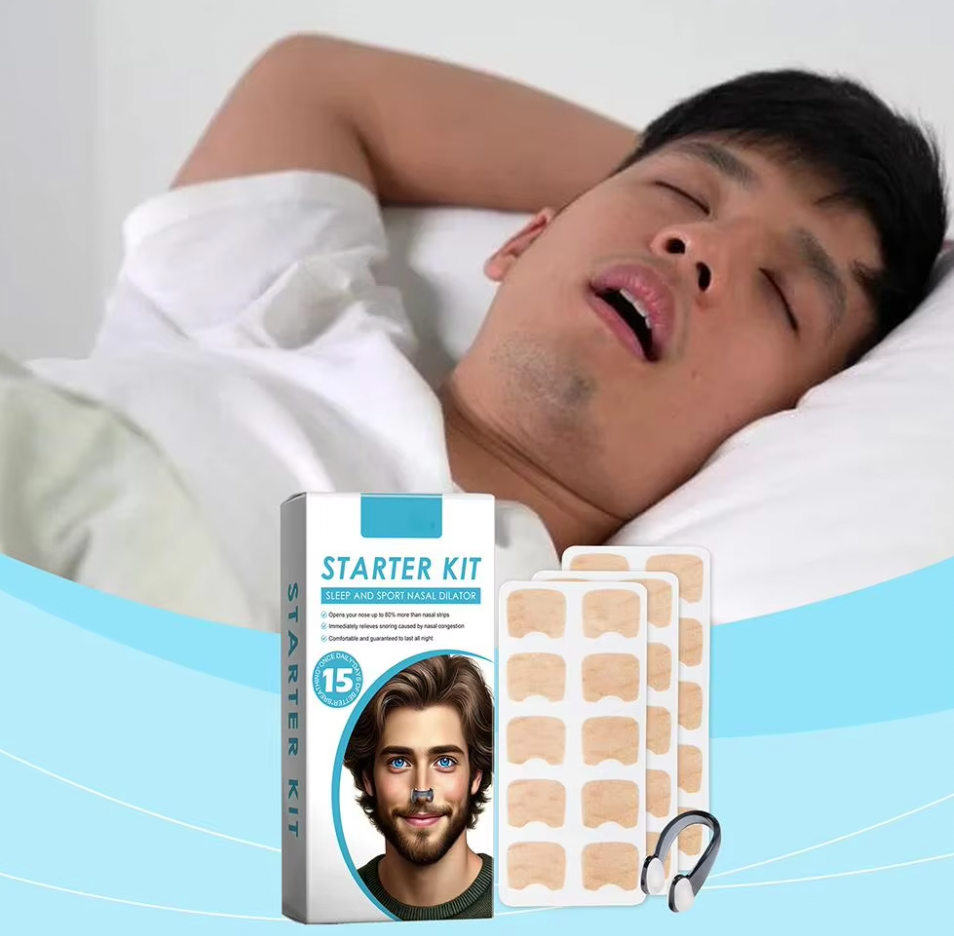 AirFlow – Bandes nasales magnétiques pour un sommeil paisible
