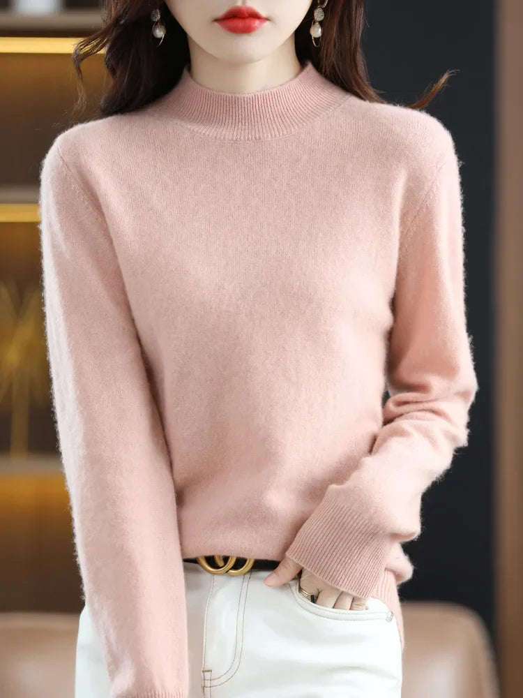 Margaux – Pull chaud col montant pour femme