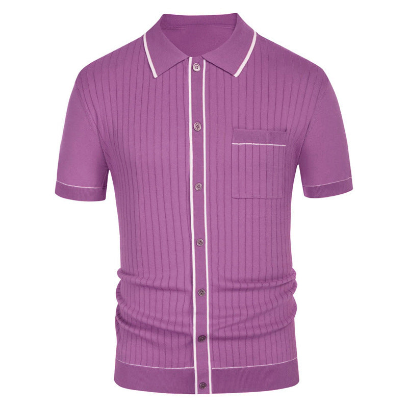 Alexander - Chemise à manches courtes avec bouton sur le devant et poche pratique