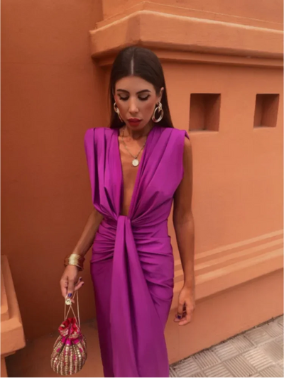 VIVIENNE | Élégante Robe de Soirée à Décolleté Audacieux