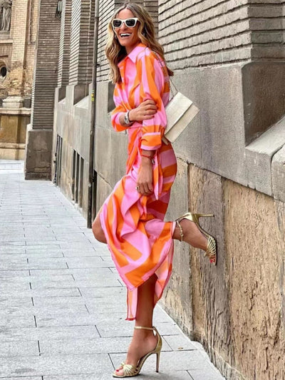 Alba – Robe d'Été Décontractée avec Ceinture et Décolleté en V