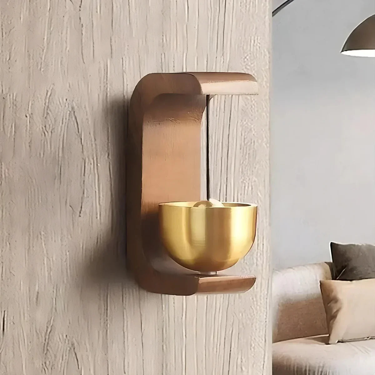 ZenChime - Sonnette élégante en forme de coupe avec boule suspendue