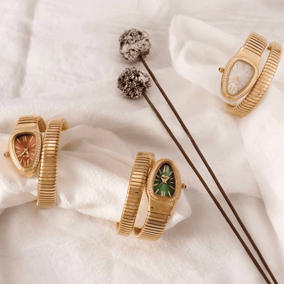 Estelle | Montre femme luxe avec bracelet enroulé design serpent
