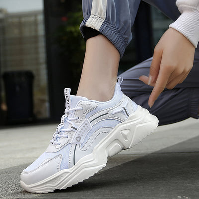 Allison Baskets Femme – Sneakers à Semelle Épaisse en Mesh Respirant avec Détail en Cuir