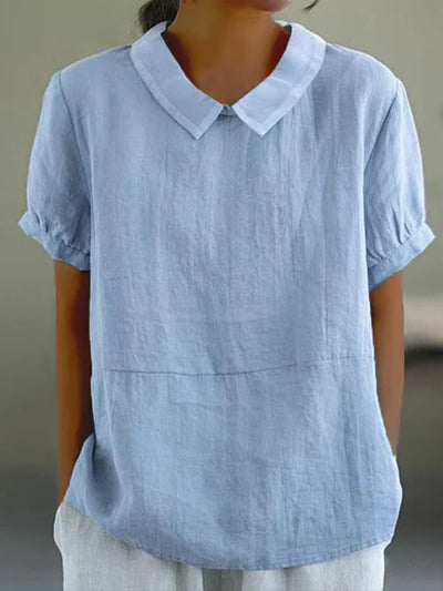 Zinnia – Blouse à manches courtes en lin